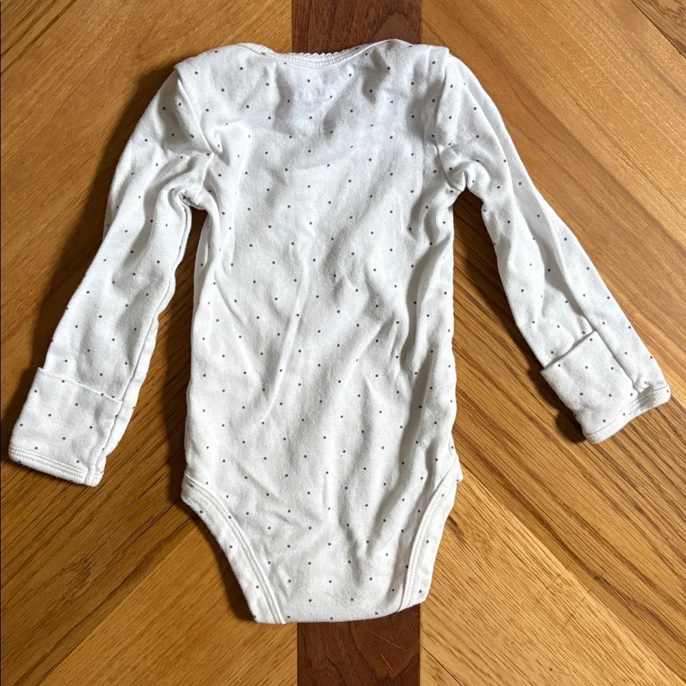 Carter's 0-3 Month Baby Girl Peplum Sweatshirt, Bodysuit & Leggings Set- Mauve